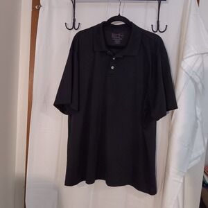 Chaps Golf 78 XXL‎ Black Polo Shirt Short Sleeve Performance Stretch Men